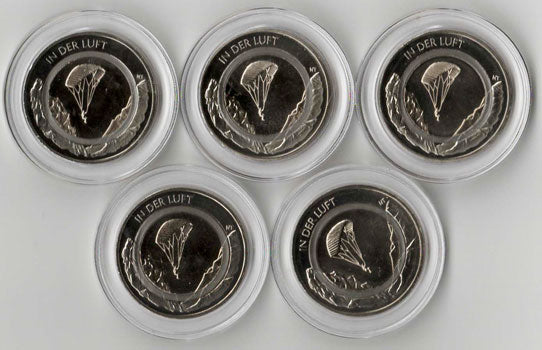 5 x 10 Euro Gedenkmünze Deutschland 2019 ADFGJ