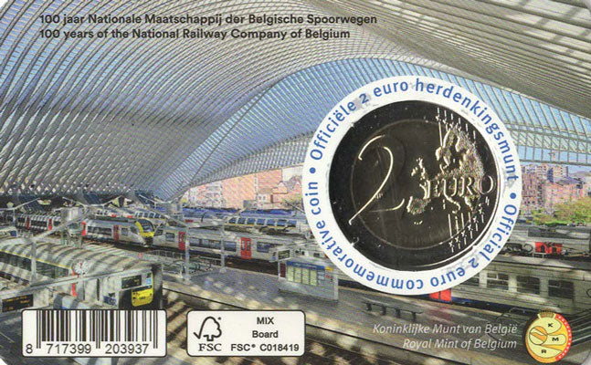 2 Euro Belgien 2026 - Belgische Staatsbahn (SCNB) Coincard FR