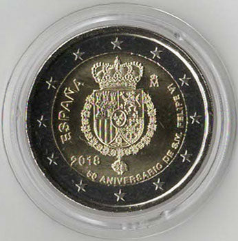 2 Euro Gedenkmünze Spanien 2018 - Geburtstag