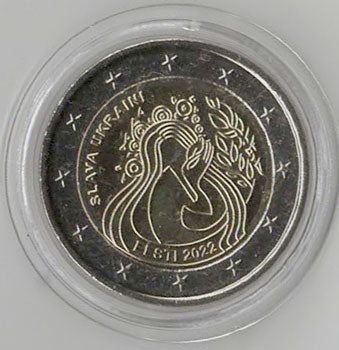 2 Euro Gedenkmünze Estland 2022 - Ukraine