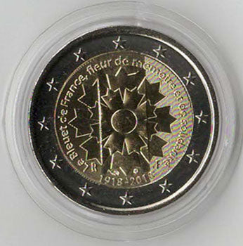 2 Euro Gedenkmünze Frankreich 2018 - Kornblume
