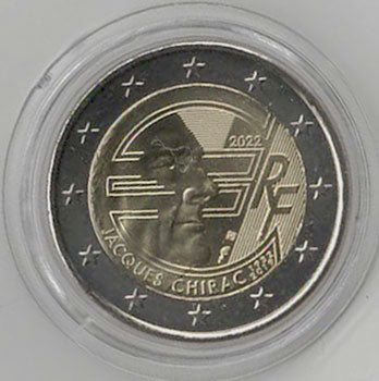 2 Euro Gedenkmünze Frankreich 2022 - Chirac