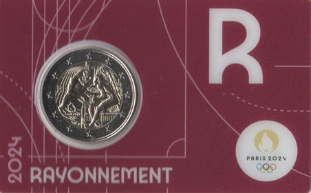2 Euro Gedenkmünze Frankreich 2024 Coincard - Olympiade