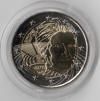 2 Euro Gedenkmünze Frankreich 2018 - Veil
