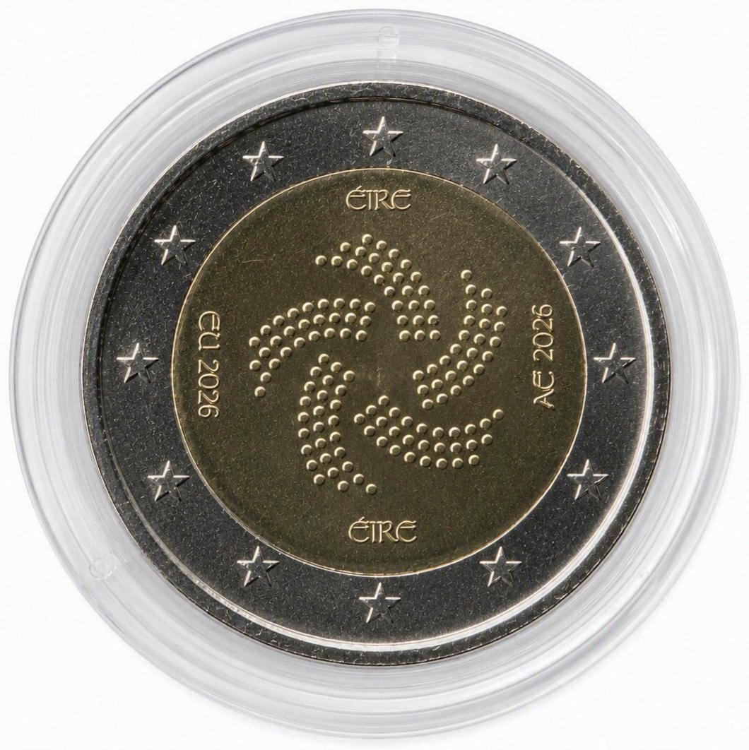 2 Euro Gedenkmünze Irland 2026 - Ratspräsidentschaft