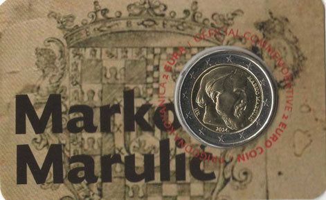 2 Euro Gedenkmünze Kroatien 2024 Coincard - Marulic
