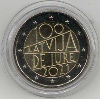 2 Euro Gedenkmünze Lettland 2021 - 100 Jahre