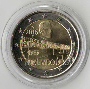 2 Euro Gedenkmünze Luxemburg 2016 - Brücke