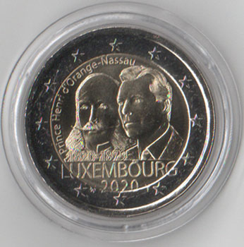 2 Euro Gedenkmünze Luxemburg 2020 - Prinz Henry