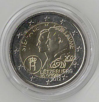 2 Euro Gedenkmünze Luxemburg 2022 - Hochzeitstag