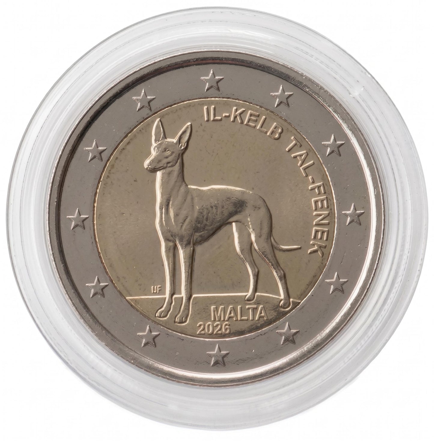 2 Euro Gedenkmünze Malta 2026 - Pharaonenhund