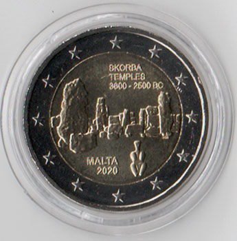 2 Euro Gedenkmünze Malta 2020 - Skorba