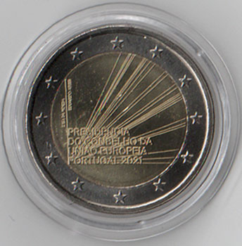 2 Euro Gedenkmünze Portugal 2021 - Ratspräsidentschaft