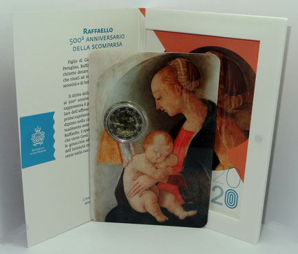 2 Euro Gedenkmünze San Marino 2020 - Raffaello