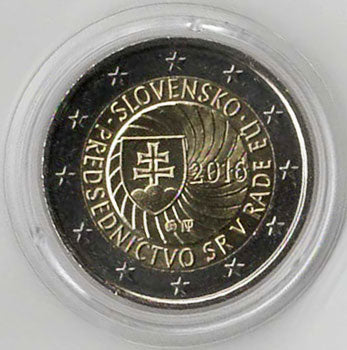 2 Euro Gedenkmünze Slowakei 2016 - EU Ratspräsidentschaft