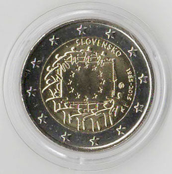 2 Euro Gedenkmünze Slowakei Europaflagge 2015