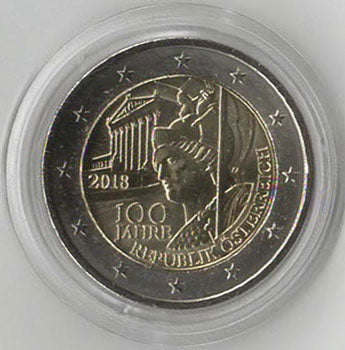 2 Euro Gedenkmünze Österreich 2018 - Republik