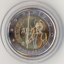 2 Euro Gedenkmünze Spanien 2005 - 400 Jahre Don Quijote