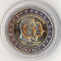2 Euro Gedenkmünze Luxemburg 2005 - Großherzog Henri