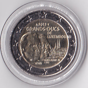 2 Euro Gedenkmünze Luxemburg 2012 - Wilhelm IV