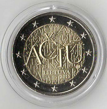 2 Euro Gedenkmünze Litauen 2015 - Sprache