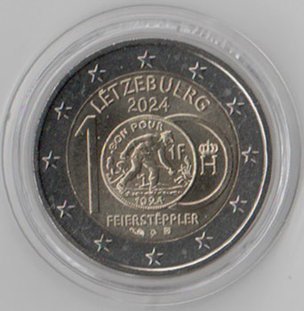 2 Euro Gedenkmünze Luxemburg 2024 - Feiersteppler