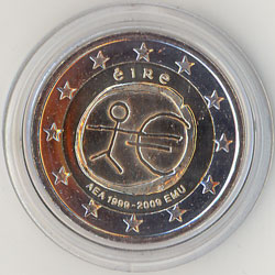 2 Euro Gedenkmünze Irland 10 Jahre Euro 2009