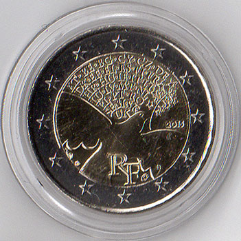 2 Euro Gedenkmünze Frankreich 2015 - Frieden