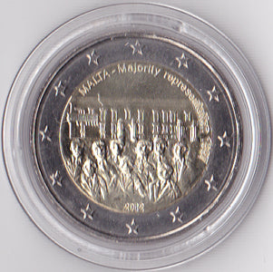 2 Euro Gedenkmünze Malta 2012 - Mehrheitswahlrecht