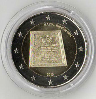 2 Euro Gedenkmünze Malta 2015 - Republik