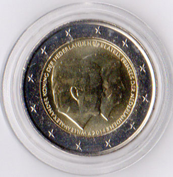 2 Euro Gedenkmünze Niederlande 2014 - Doppelportrait