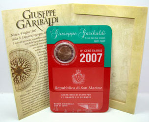 2 Euro Gedenkmünze San Marino 2007 - 200. Geburtstag Giuseppe Garibaldi