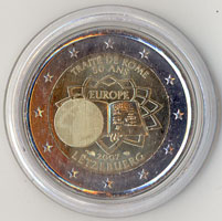 2 Euro Gedenkmünze Luxemburg Römische Verträge 2007