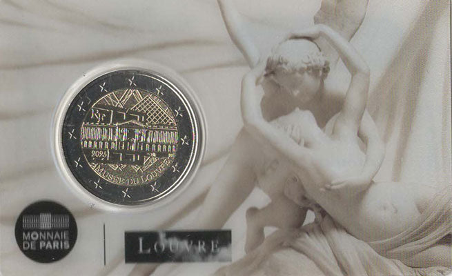 2 Euro Gedenkmünze Frankreich 2025 Coincard - Louvre Museum