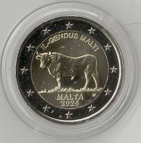 2 Euro Gedenkmünze Malta 2025 - Ochse