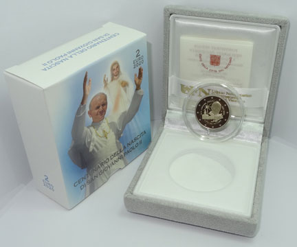 2 Euro Gedenkmünze Vatikan 2020 PP - Paul II