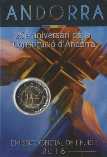 2 Euro Gedenkmnze Andorra 2018