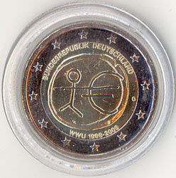 2 Euro Gedenkmnze Deutschland 10 Jahre Euro 2009