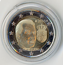 2 Euro Gedenkmnze Luxemburg 2010