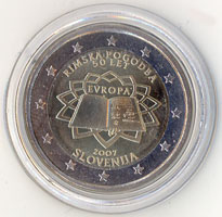 2 Euro Gedenkmnze Slowenien Rmische Vertrge 2007