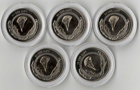 5 x 10 Euro Gedenkmünze Deutschland 2019 ADFGJ