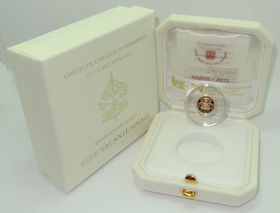 10 Euro Gold Gedenkmünze Vatikan Sede Vacante 2013