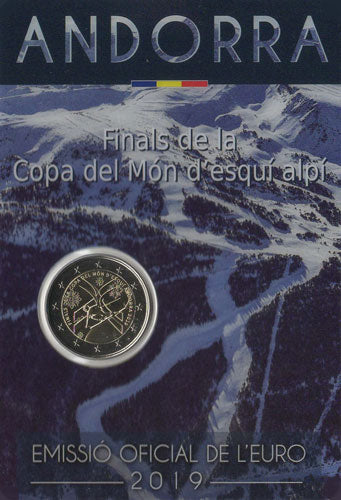 2 Euro Gedenkmünze Andorra 2019 - Weltcup