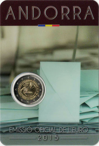 2 Euro Gedenkmünze Andorra 2015 - Volljährigkeit