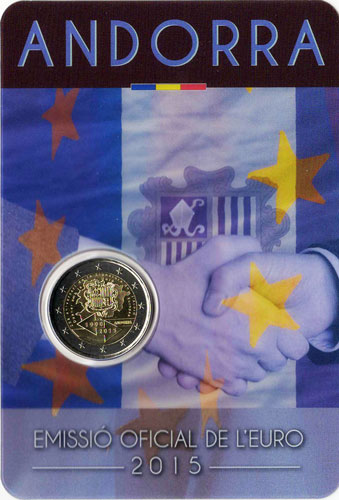 2 Euro Gedenkmünze Andorra 2015 - Zollabkommen