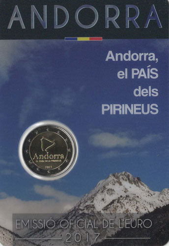 2 Euro Gedenkmünze Andorra 2017 - Pyrenäen