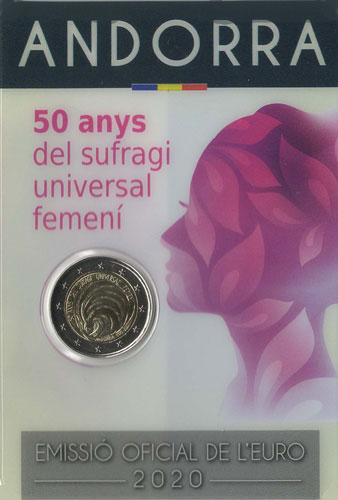 2 Euro Gedenkmünze Andorra 2020 - Frauenwahlrecht