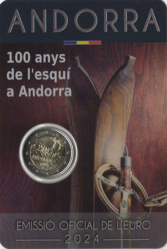 2 Euro Gedenkmünze Andorra 2024 - Skisport