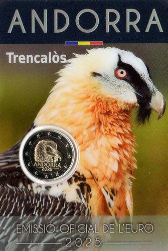 2 Euro Gedenkmünze Andorra 2025 - Bartgeier