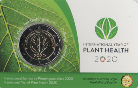 2 Euro Gedenkmünze Belgien 2020 Coincard - Pflanzen